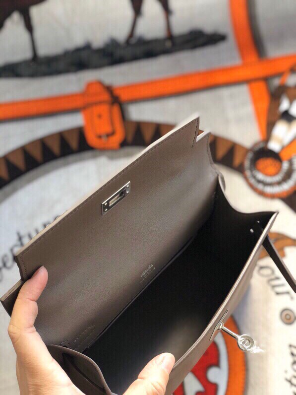 에르메스 미니 켈리백22 에토프 은장 스위프트